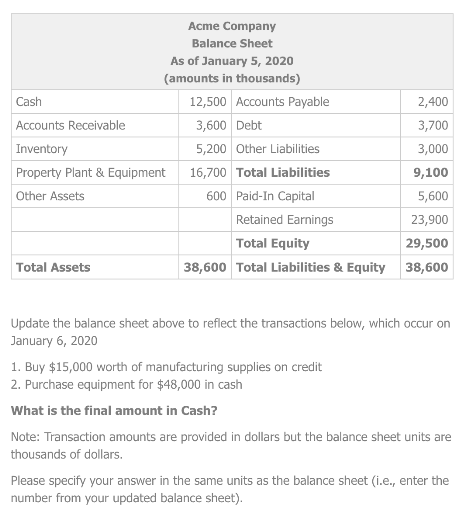 solved-acme-company-balance-sheet-as-of-january-5-2020-chegg