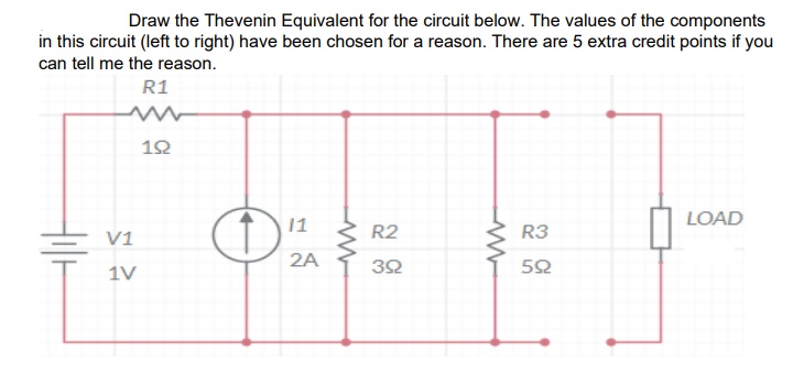Solved Draw the Thevenin Equivalent for the circuit below. | Chegg.com