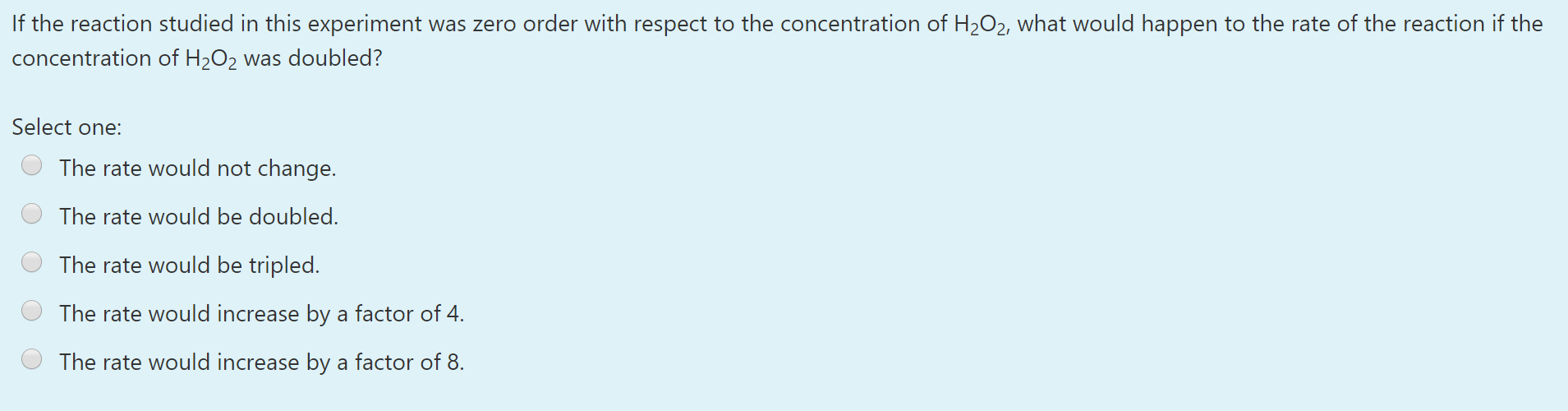 Solved If the reaction studied in this experiment was second