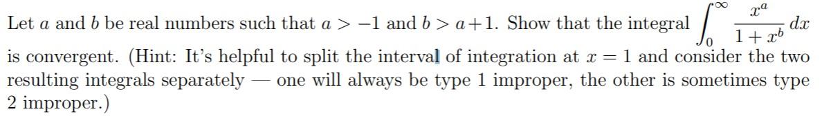 Solved Let A And B Be Real Numbers Such That A > -1 And B> | Chegg.com