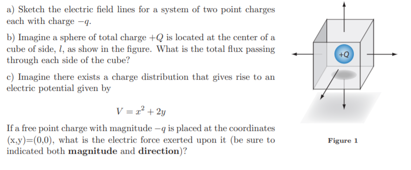 Solved a) Sketch the electric field lines for a system of | Chegg.com