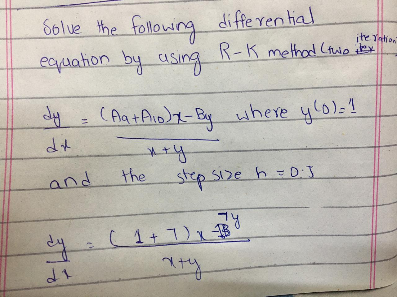 Solved solve the following iteration differential equation | Chegg.com