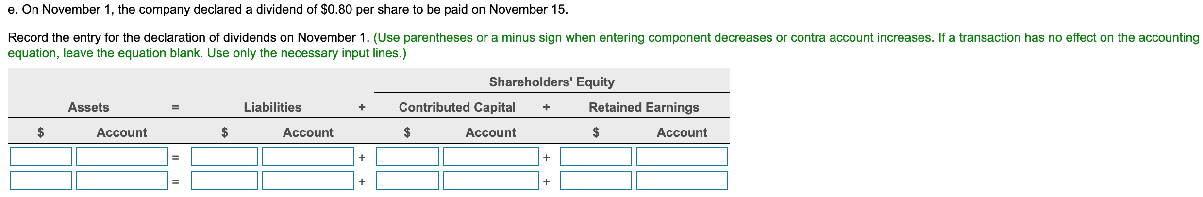 Solved 1. Show how each of the transactions would affect the | Chegg.com
