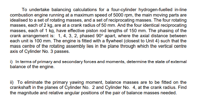 Solved To undertake balancing calculations for a | Chegg.com
