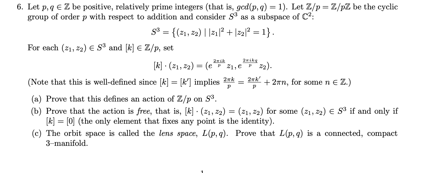 Solved Let p,q∈Z be positive, relatively prime integers | Chegg.com