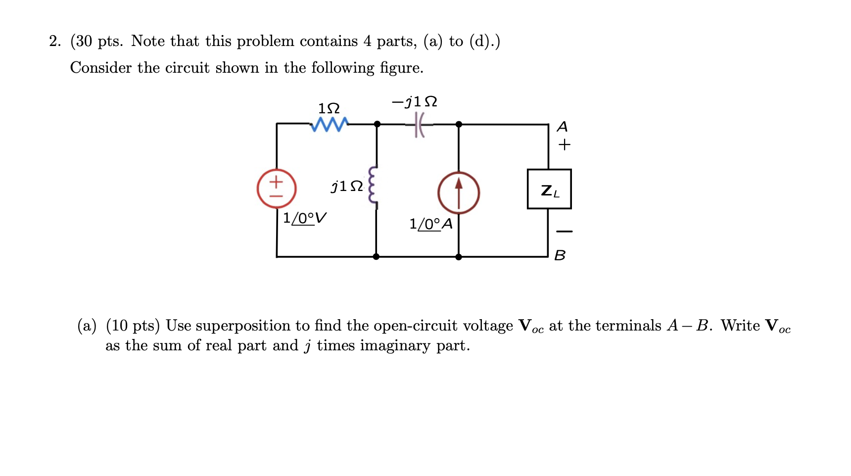 Solved 2. (30 pts. Note that this problem contains 4 parts, | Chegg.com