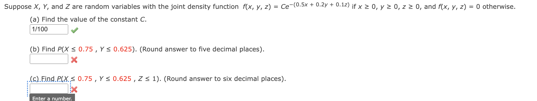 Solved Suppose X Y ﻿and Z ﻿are Random Variables With The