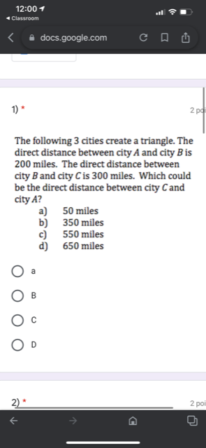 Solved 12:00 1 Classroom