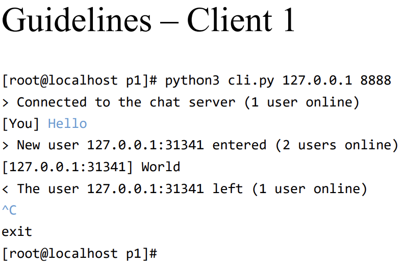 Solved Write a simple TCP-based multi-user chat application, | Chegg.com