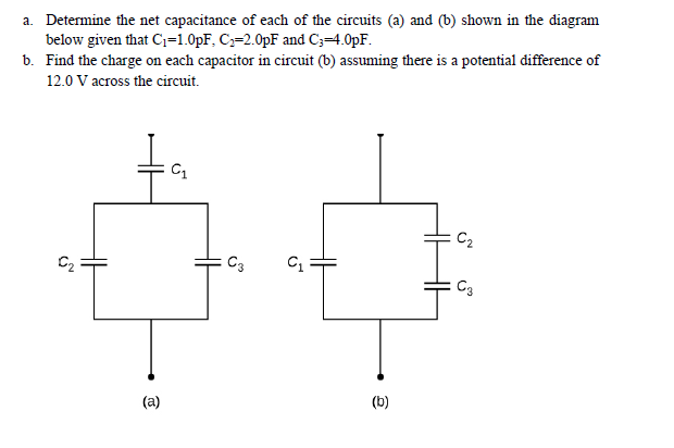 Solved a. Determine the net capacitance of each of the | Chegg.com