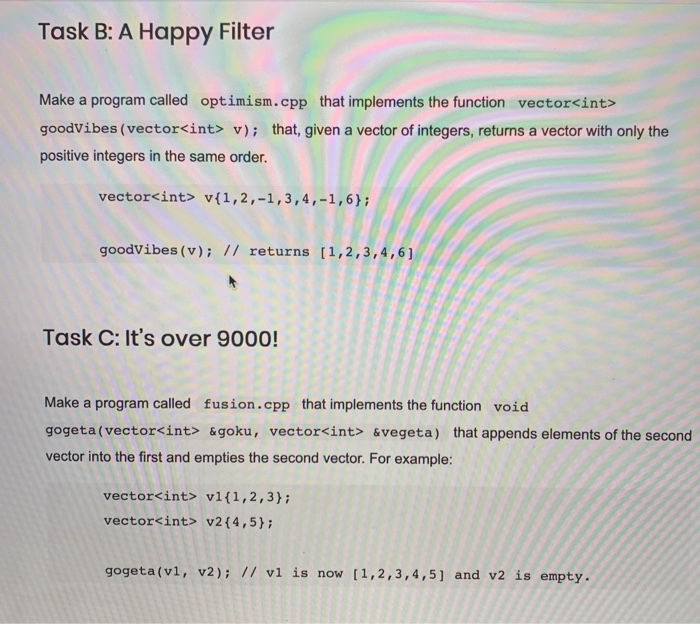 (Solved) : Task B Happy Filter Make Program Called Optimismcpp ...