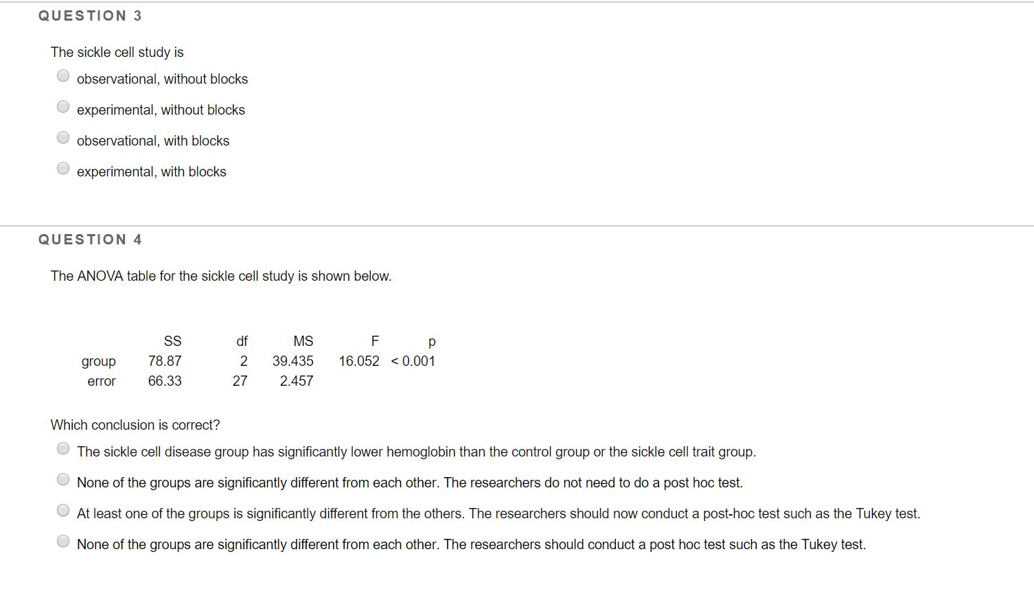 QUESTION 1 Questions 1 - 4 refer to the following | Chegg.com