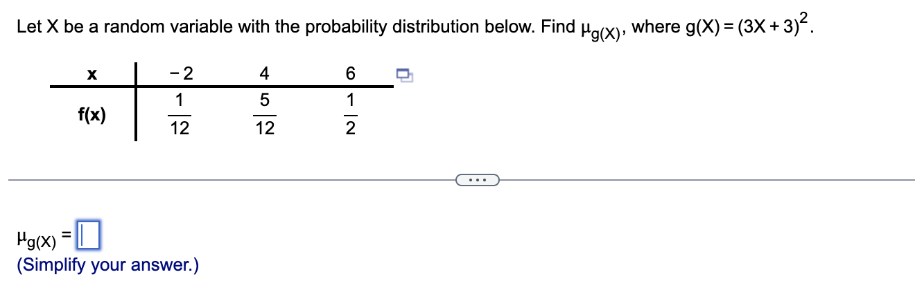 Solved Let X Be A Random Variable With The Probability | Chegg.com