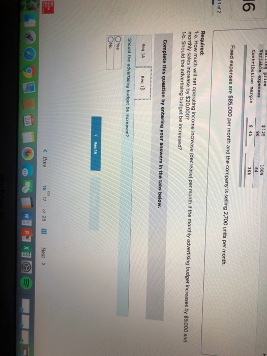 Solved 1a) how much will net operating income | Chegg.com