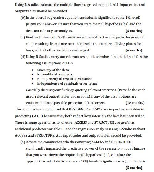 Solved A state fisheries commission wants to estimate the | Chegg.com