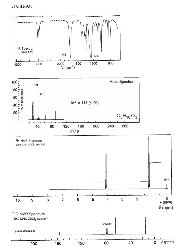 Solved Using The Nmr And Ir Data Below Propose A Structure Chegg Com