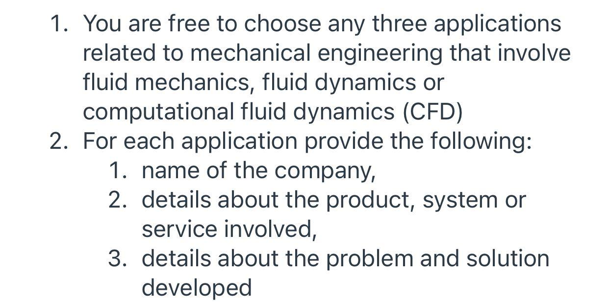Solved 1. You are free to choose any three applications | Chegg.com
