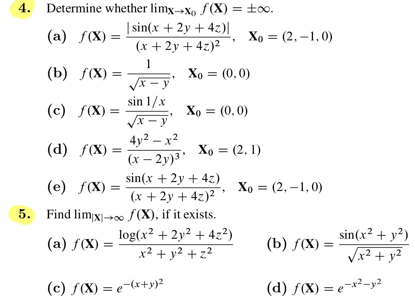 Solved Determine whether limX→x0f(X)=±∞. (a) | Chegg.com