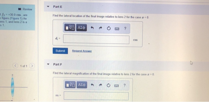Solved Part Afind the lateral location of the final image | Chegg.com