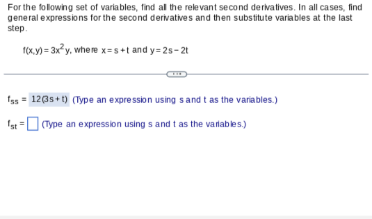 Solved For the following set of variables, find all the | Chegg.com
