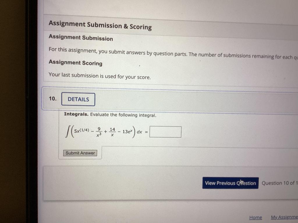 assignment submission result