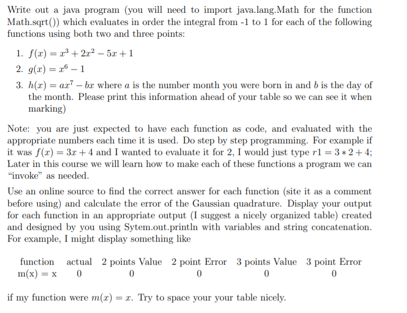 Solved Write out a java program (you will need to import | Chegg.com