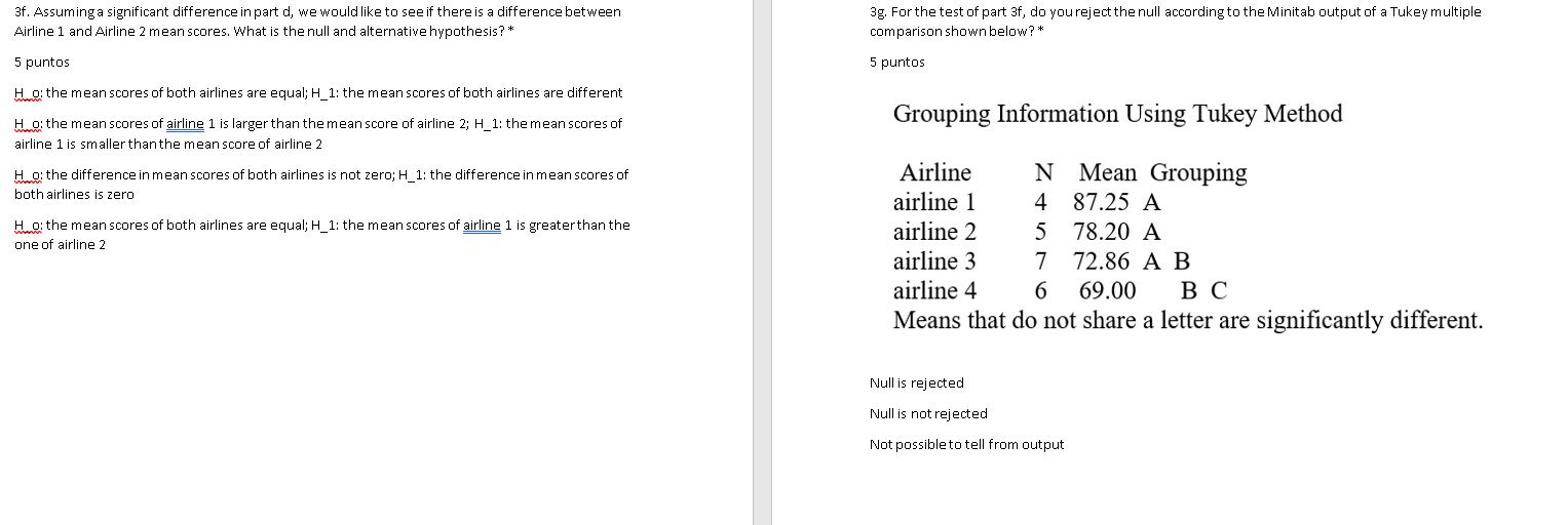 Solved 3f. Assuming a significant difference in part d, we | Chegg.com