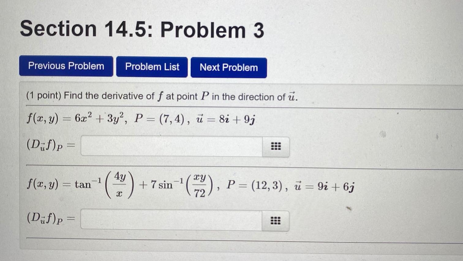 Solved Section 14.5: Problem 3 Previous Problem Problem List | Chegg.com