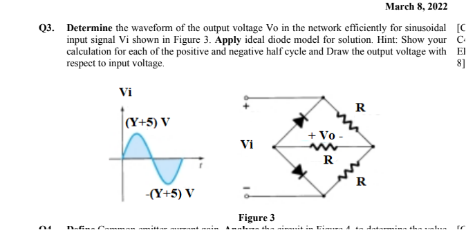Solved Q1. Determine the current though and voltage across | Chegg.com