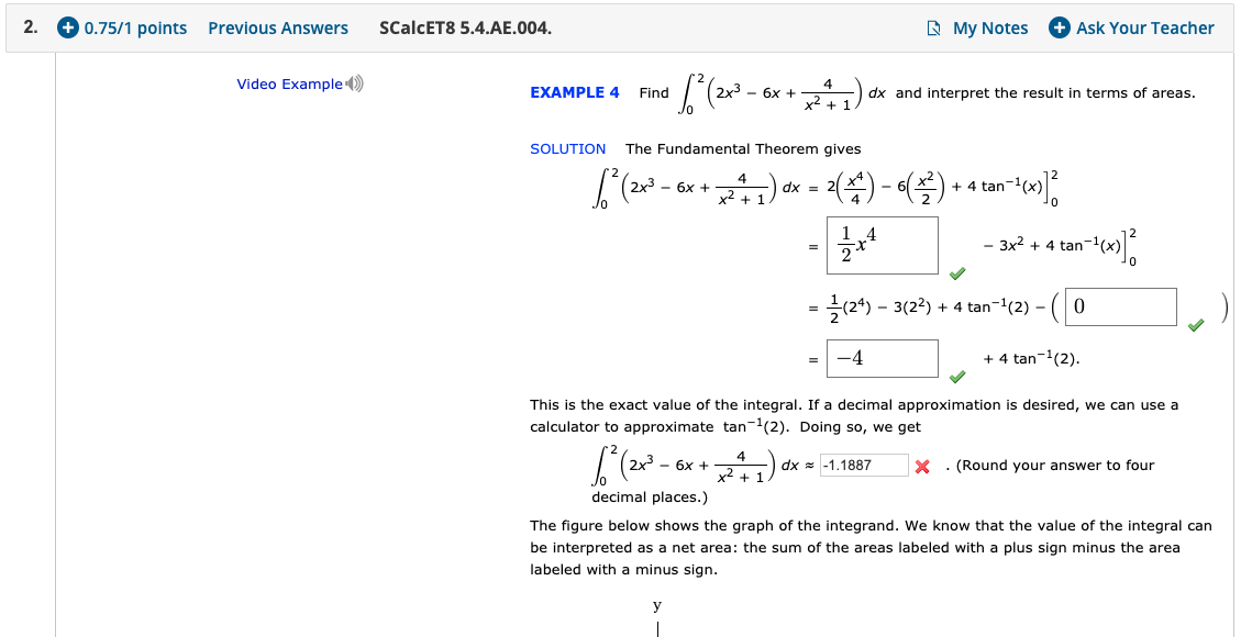 Solved 4 -/1 POINTS SCALC8 2.1.A.006. Video Example EXAMPLE