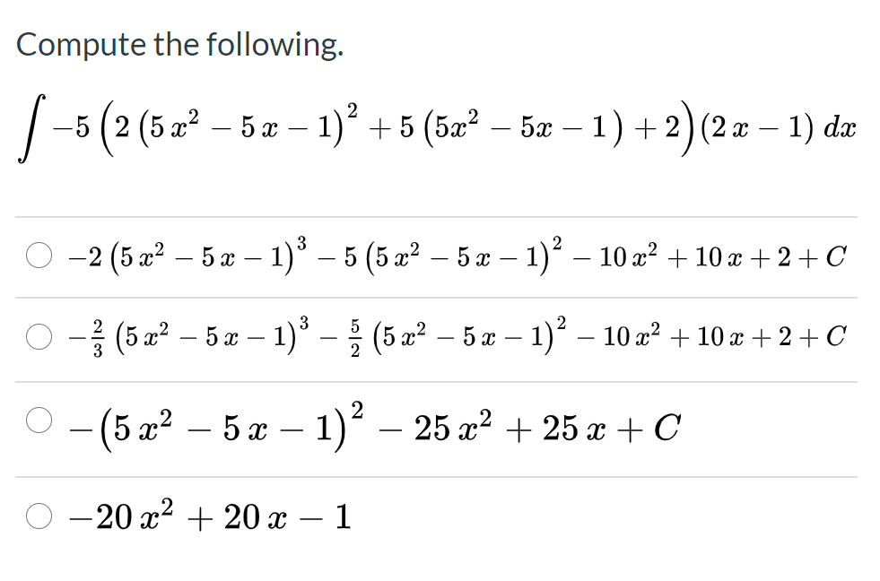 10 ^ (2x   5) = 1