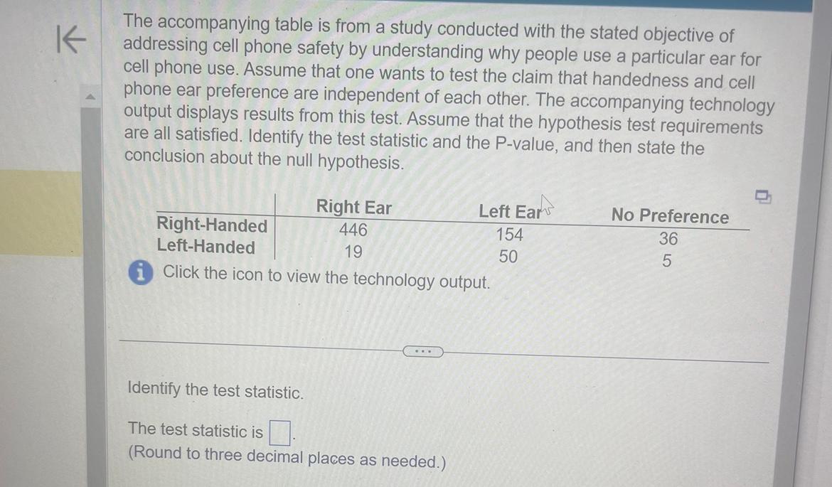 Solved The accompanying table is from a study conducted with | Chegg.com