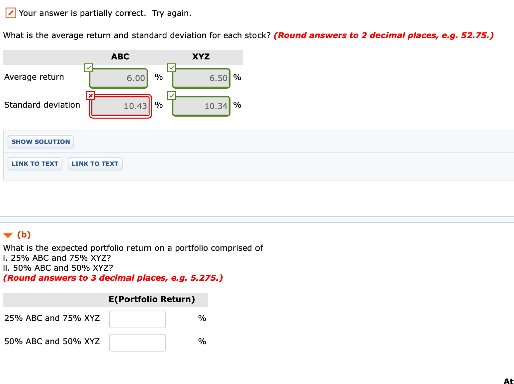 Solved Your answer is partially correct. Try again. What is