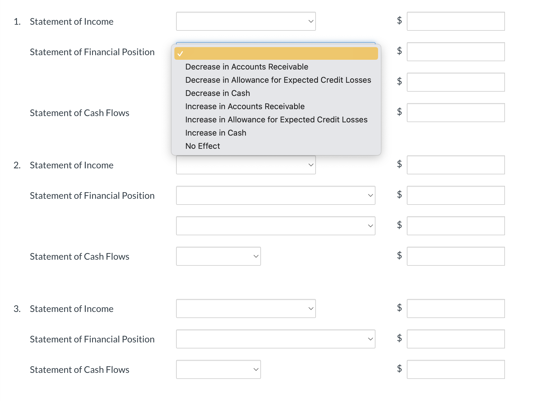 Solved Indicate how each of the following transactions would | Chegg.com