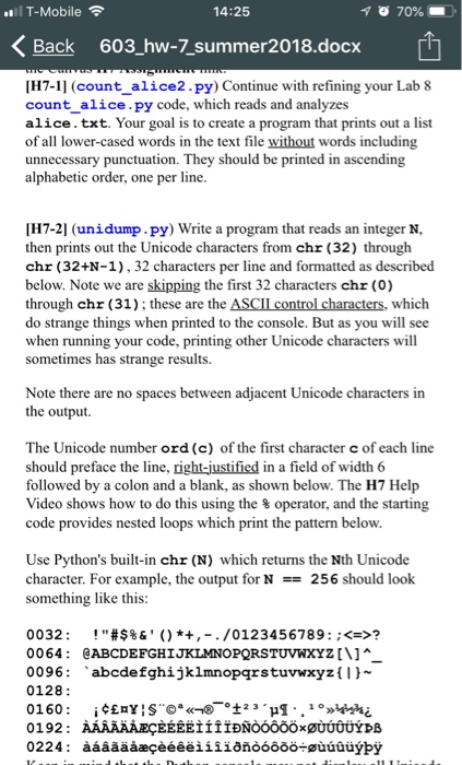Solved T Mobile 14 25 70 Back 603 hw 7 Summer2018 docx Chegg