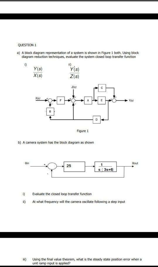 Solved a) A block diagram represention of the system is | Chegg.com