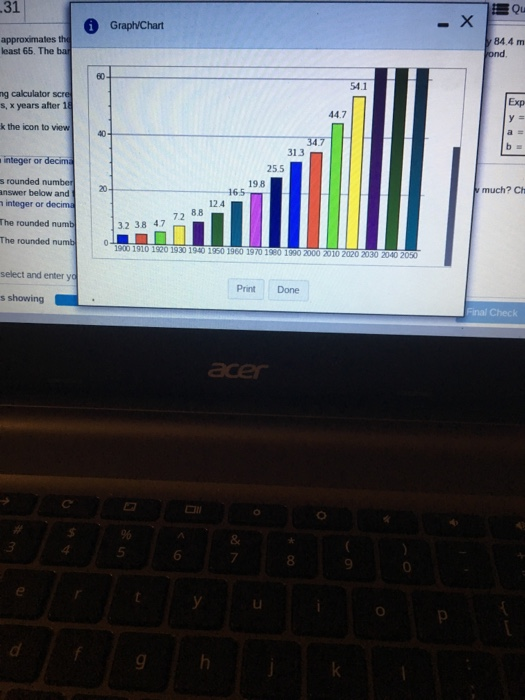 Solved ates the number of Americans that are age 65 and | Chegg.com