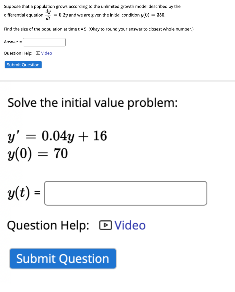 Solved Suppose that a population grows according to the | Chegg.com