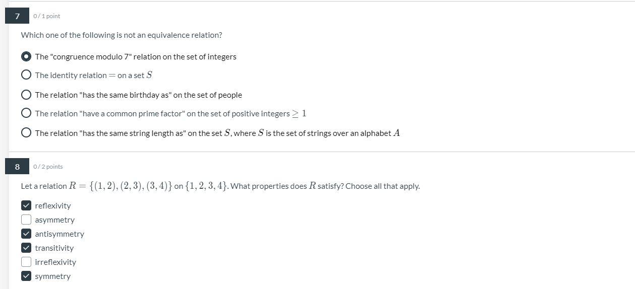 Solved 0/1 point Which one of the following is not an | Chegg.com