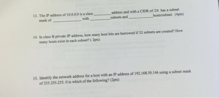 ip address class 10.0 0.0