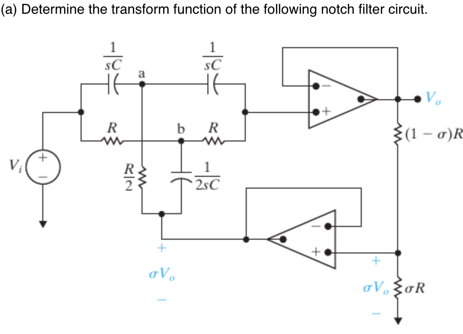 Solved a) Determine the transform function of the following | Chegg.com