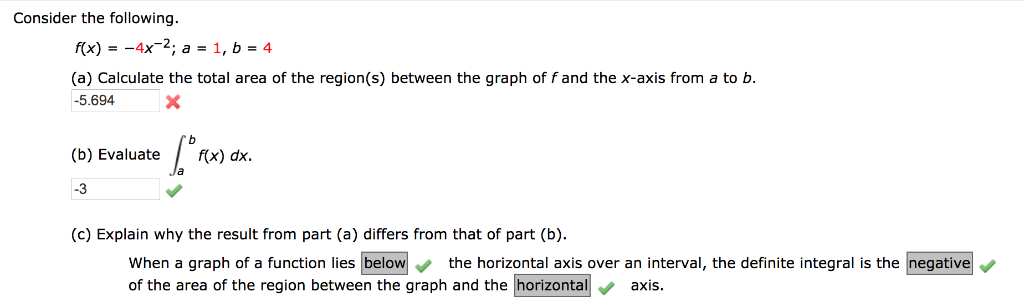Solved Consider the following. f(x) %3D —4х 2; а %3D 1, b | Chegg.com