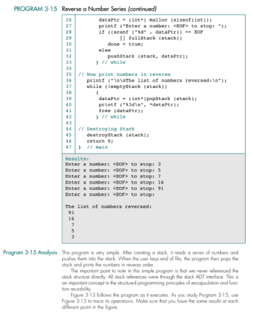 Solved Write a C program to implement Algorithm 3-15, | Chegg.com