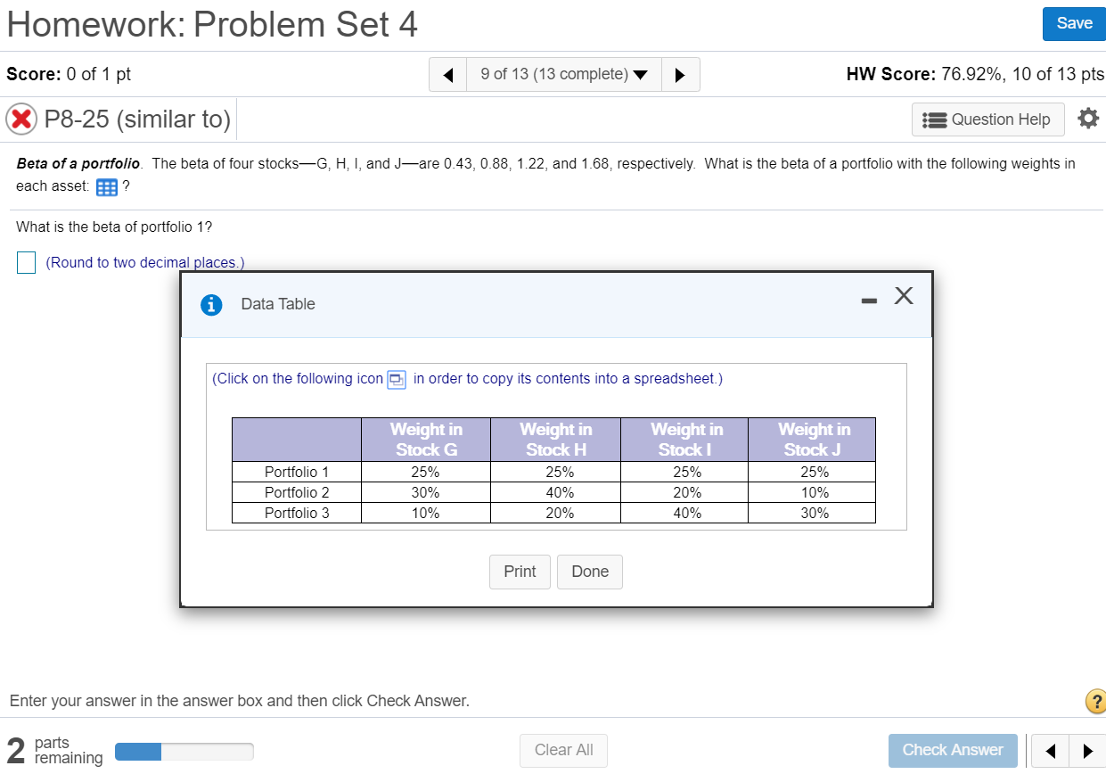 Solved Homework: Problem Set 4 Save Score: 0 of 1 pt 9 of 13 | Chegg.com