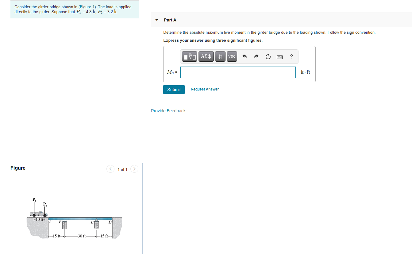 Solved Consider the girder bridge shown in (Figure 1). The | Chegg.com