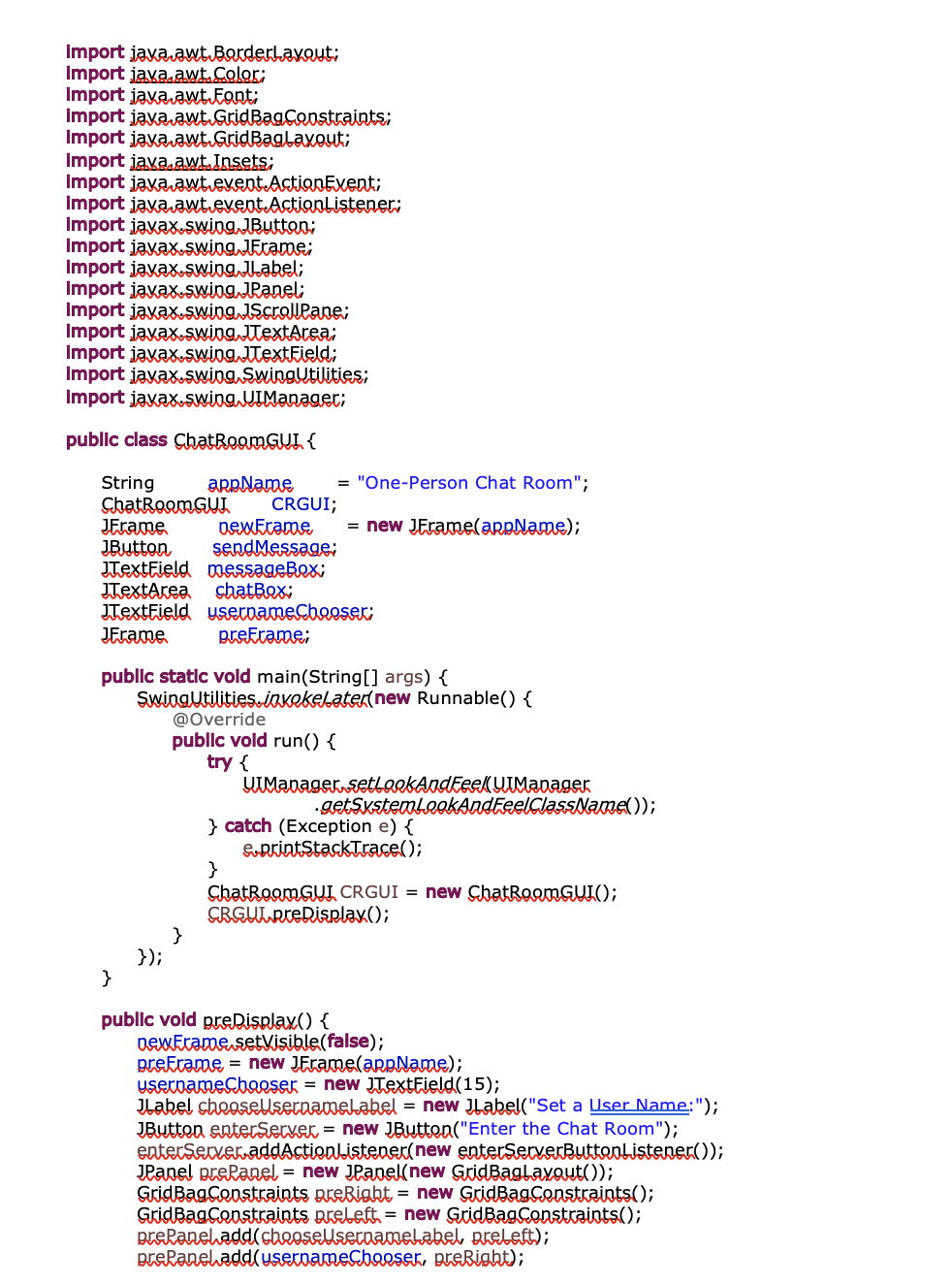 Please comment the important lines in the .java file | Chegg.com