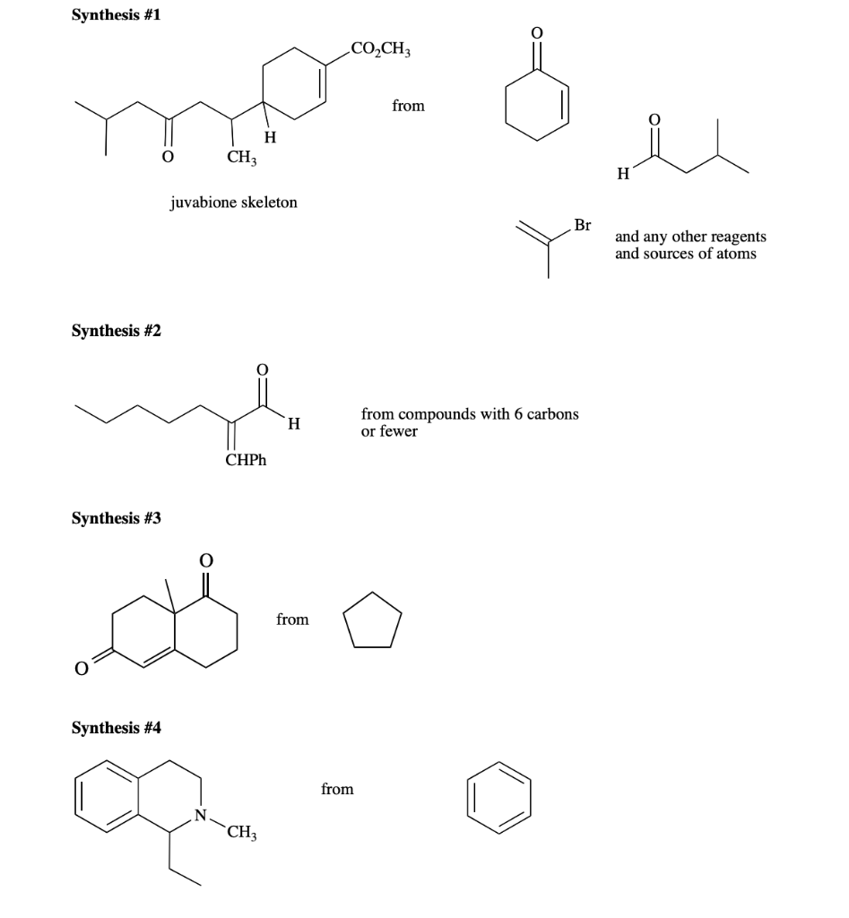 Solved Synthesis #1 from juvabione skeleton Br and any other | Chegg.com