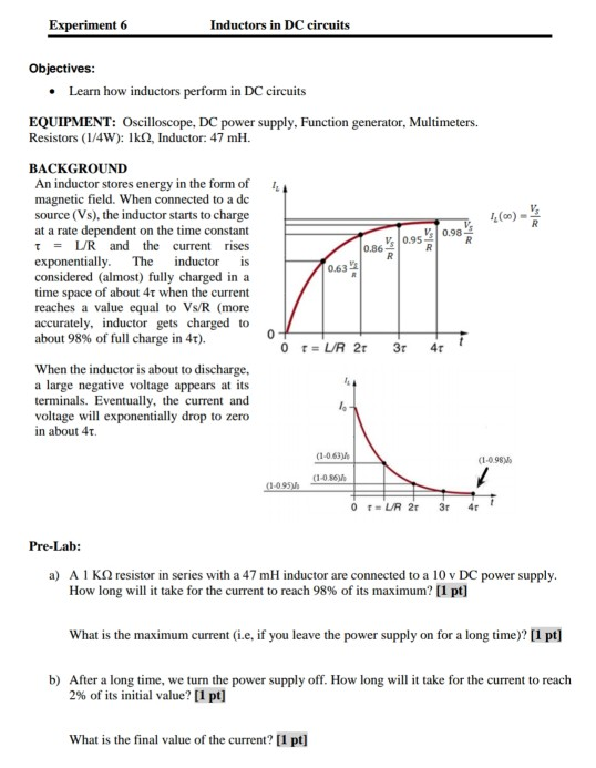 Solved Experiment 6 Inductors in DC circuits Objectives .