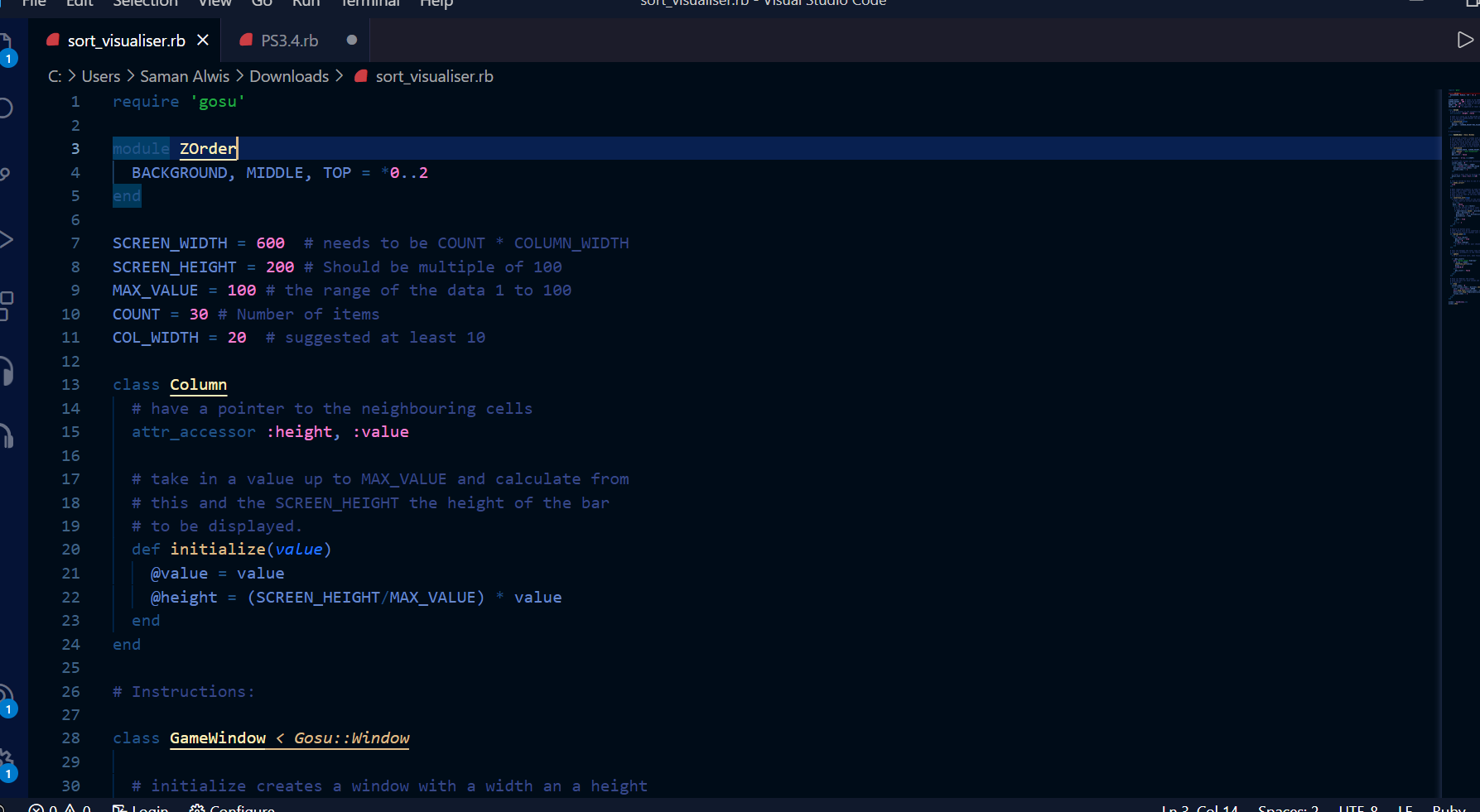This task requires the ruby programming | Chegg.com