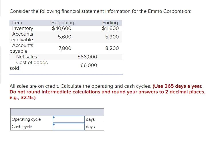 Solved Consider the following financial statement | Chegg.com